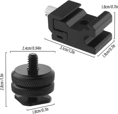 8PCS 1/4 Inch Hot Shoe Mount and Hot Shoe Flash Stand Adapter Set for DSLR Camera Rig Camera Hot Shoe Mount Adapter Flash Speedlight Shoe Mounts for Tripod in Saudi Arabia