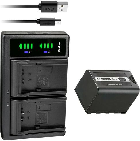 Kastar 2-Pack AG-VBR59 Battery and LTD2 USB Charger Replacement for Panasonic AG-VBR59, AG-VBR89G, AG-VBR118G, AG-BRD50, AG-B23, Panasonic HC-X2 4K Camcorder, Panasonic HC-X20 4K Mobile Camcorder in Kuwait
