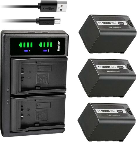 Kastar 2-Pack AG-VBR59 Battery and LTD2 USB Charger Replacement for Panasonic AG-VBR59, AG-VBR89G, AG-VBR118G, AG-BRD50, AG-B23, Panasonic HC-X2 4K Camcorder, Panasonic HC-X20 4K Mobile Camcorder in Kuwait