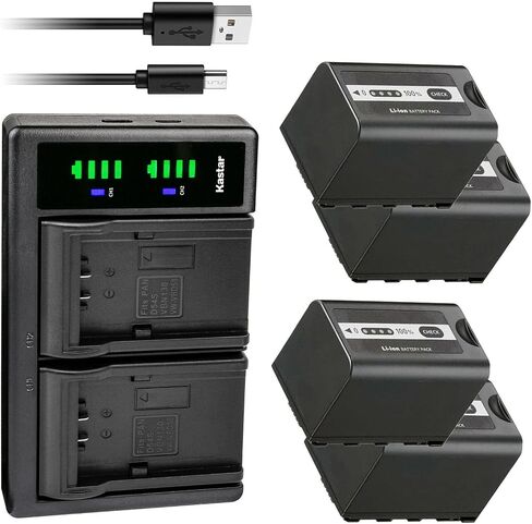 Kastar 2-Pack AG-VBR59 Battery and LTD2 USB Charger Replacement for Panasonic AG-VBR59, AG-VBR89G, AG-VBR118G, AG-BRD50, AG-B23, Panasonic HC-X2 4K Camcorder, Panasonic HC-X20 4K Mobile Camcorder in Kuwait