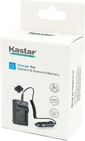 Kastar Battery Charger with Car and EU Adapter Replacement for Canon FS300 FS400 HF G10 HF G20 VIXIA HF S200 VIXIA HG30 XA10 HD Camcorder and Canon BP-808 BP-809 BP-819 BP-820 BP-827 BP-828 Battery in Kuwait