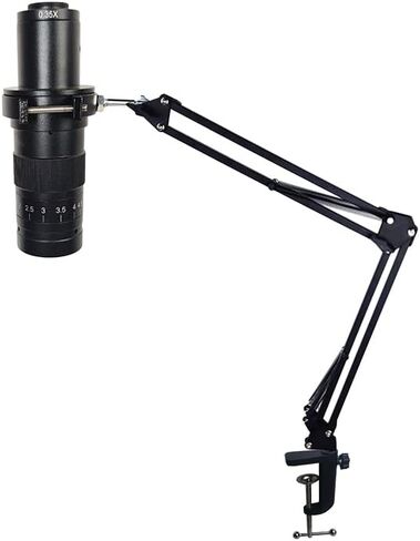 Microscope Articulated Arm Stand Gooseneck Light Set, Dual Gooseneck Spot Light C Mount Lens Holder 26mm-52mm Adjustable Clamp, HDMI USB Camera Lens Electronic Soldering Repairing Stand (Spotlight) in Saudi Arabia
