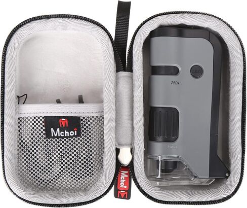 Mchoi Hard Carrying Case Suitable for Carson MicroFlip 100x-250x LED and UV Lighted Pocket Microscope(MP-250 or MP-250MU), Shockproof Lab Handheld Digital Microscopes Travel Protective Case, Case Only in Saudi Arabia