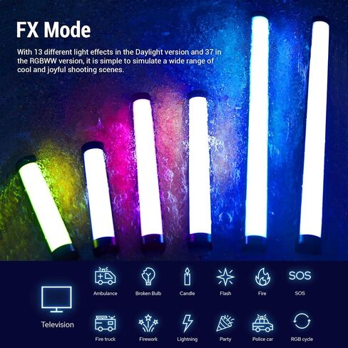 Godox WT60D Underwater LED Tube Light,Max 70W,CRI 96+ TLCl 96+,CCT 5600K±300K,13 FX Effects,APP Control,0%~100% Dimmable lP68/40m Dive Depth LED Video Light,for Vlogging,Scuba Diving,Snorkel,Surfing in Saudi Arabia