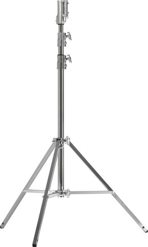 Kupo Master High Cine Stand with Triple Function Universal Head, Heavy Duty Steel Construction, Leveling Leg, Extended Height up to 14.6', High Load Support up to 88.2lbs, Silver (KS500412) in Kuwait