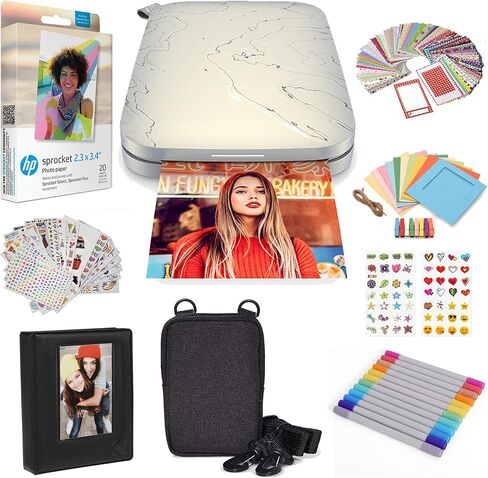 HP Sprocket Select Portable Instant Color Photo Printer for Android and iOS Devices - Starter Bundle in Saudi Arabia
