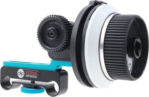 foto4easy Follow Focus with A/B Hard Stops and Gear Ring Belt for Sony Canon Nikon DSLR Camera Blackmagic BMPCC 4K Video Camera,Fits 15mm Rod Rail System in Saudi Arabia