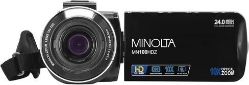 Minolta MN100HDZ 1080p Full HD / 24 MP Night Vision Camcorder with 10x Optical Zoom in Kuwait