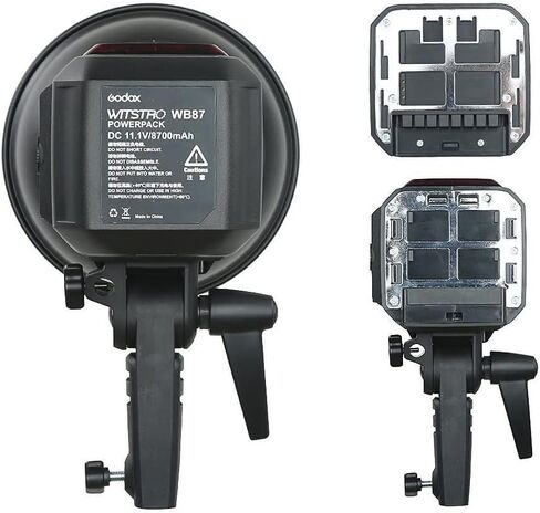 Godox AD600BM Godox Flash Bowens Mount 600W GN87 1/8000 HSS فلاش خارجي مع بطارية 8700 مللي أمبير في الساعة، وقت إعادة التدوير 0.01 ~ 2.5 ثانية، 500 ومضة طاقة كاملة، نظام X لاسلكي 2.4 جيجا، مصباح تشكيل 10 وات + 5 مرشحات ألوان in Saudi Arabia