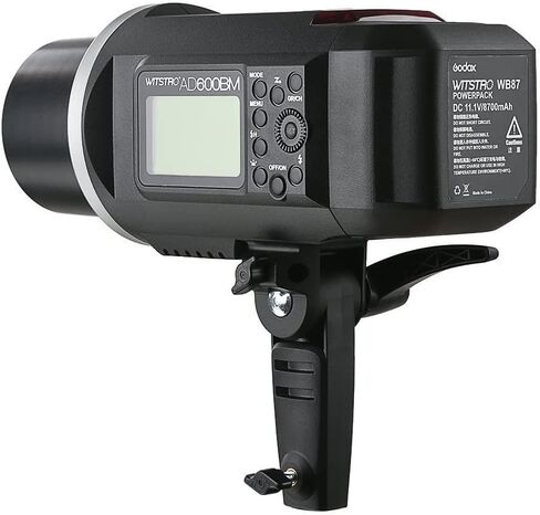 Godox AD600BM Godox Flash Bowens Mount 600W GN87 1/8000 HSS فلاش خارجي مع بطارية 8700 مللي أمبير في الساعة، وقت إعادة التدوير 0.01 ~ 2.5 ثانية، 500 ومضة طاقة كاملة، نظام X لاسلكي 2.4 جيجا، مصباح تشكيل 10 وات + 5 مرشحات ألوان in Saudi Arabia