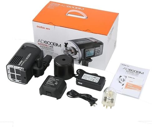Godox AD600BM Godox Flash Bowens Mount 600W GN87 1/8000 HSS فلاش خارجي مع بطارية 8700 مللي أمبير في الساعة، وقت إعادة التدوير 0.01 ~ 2.5 ثانية، 500 ومضة طاقة كاملة، نظام X لاسلكي 2.4 جيجا، مصباح تشكيل 10 وات + 5 مرشحات ألوان in Saudi Arabia