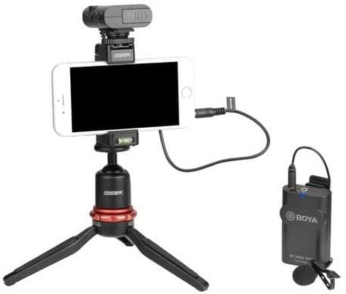 BOYA 2.4G Wireless Lavalier Microphone System, WM4 PRO-K2 Lapel Clip-on Mini Wireless Mic Compatible with Canon Nikon Sony DSLR Camera iOS Android Smartphone Audio Recorder YouTube Facebook Vlogging in Saudi Arabia