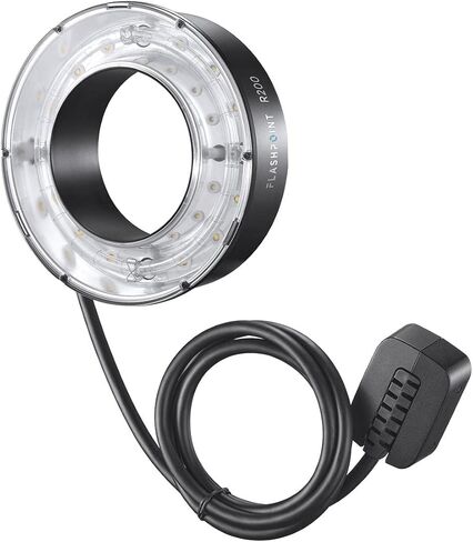 Flashpoint R200 Ring Flash Head for eVOLV200 and eVOLV200 Pro Pocket Flash, Ultra-Powerful 200ws Flash Ring Light w/Built-in Modeling Lamp, Shadow-Free Lighting for Flash Photography & Macro Shots in Kuwait