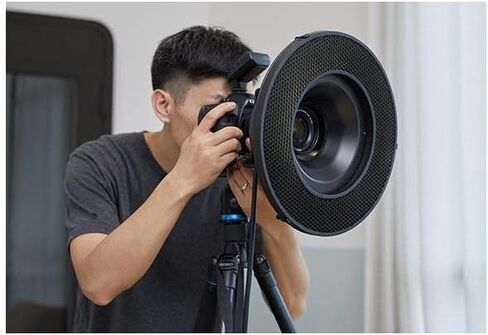 Flashpoint R200 Ring Flash Head for eVOLV200 and eVOLV200 Pro Pocket Flash, Ultra-Powerful 200ws Flash Ring Light w/Built-in Modeling Lamp, Shadow-Free Lighting for Flash Photography & Macro Shots in Kuwait