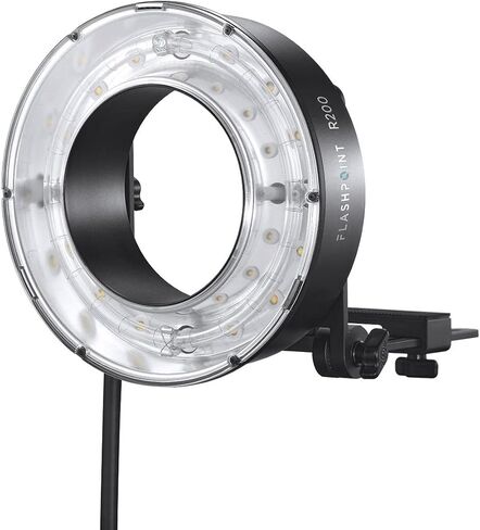 Flashpoint R200 Ring Flash Head for eVOLV200 and eVOLV200 Pro Pocket Flash, Ultra-Powerful 200ws Flash Ring Light w/Built-in Modeling Lamp, Shadow-Free Lighting for Flash Photography & Macro Shots in Kuwait