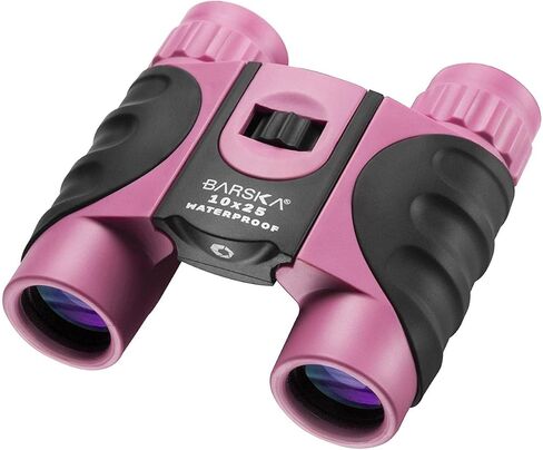 Barska 10x25 Waterproof Binoculars – Compact Blue Binoculars for Bird Watching, Hiking & Sightseeing – BK-7 Roof Prism, Fully Coated Optics, Fogproof, Rubber Armored in Saudi Arabia