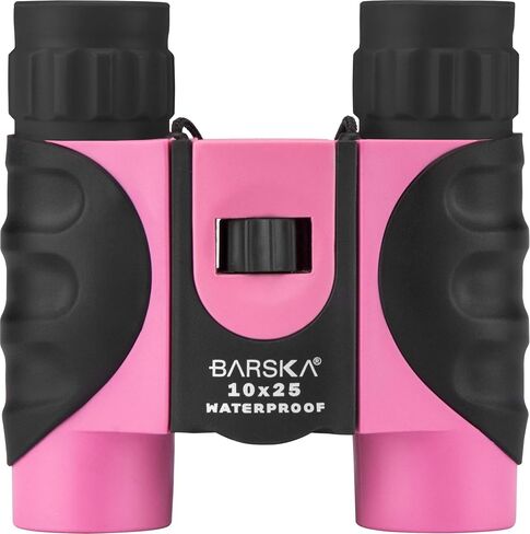 Barska 10x25 Waterproof Binoculars – Compact Blue Binoculars for Bird Watching, Hiking & Sightseeing – BK-7 Roof Prism, Fully Coated Optics, Fogproof, Rubber Armored in Saudi Arabia