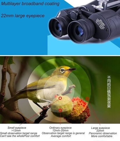 SKYOPTIKST منظار فلكي قوي 20X80 BAK4/Poro Prism تلسكوب بصري لصيد الطيور ومشاهدة الطيور 168ft/1000yds، فيلم أخضر واسع النطاق متعدد الطبقات in Kuwait