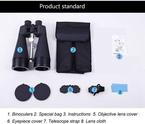 SKYOPTIKST منظار فلكي قوي 20X80 BAK4/Poro Prism تلسكوب بصري لصيد الطيور ومشاهدة الطيور 168ft/1000yds، فيلم أخضر واسع النطاق متعدد الطبقات in Kuwait