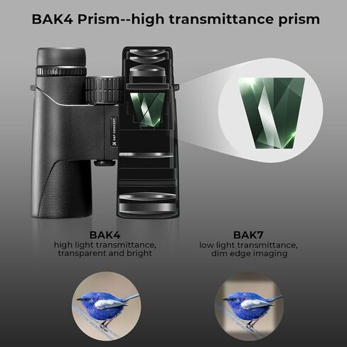 مناظير مدمجة مقاس 10 × 25 من K&F للأطفال والكبار، مع منشور BAK4، وعدسة FMC، وحزام رقبة مقاوم للماء IP65 لمشاهدة الطيور والصيد والسفر والتخييم ومشاهدة النجوم in Kuwait