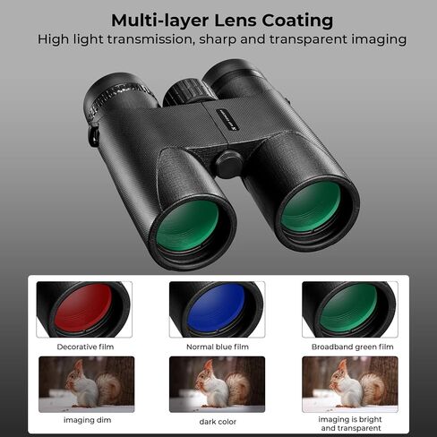 مناظير مدمجة مقاس 10 × 25 من K&F للأطفال والكبار، مع منشور BAK4، وعدسة FMC، وحزام رقبة مقاوم للماء IP65 لمشاهدة الطيور والصيد والسفر والتخييم ومشاهدة النجوم in Kuwait