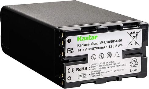 Kastar Battery for Sony BP-U90 BP-U60 BP-U30 PXW-FS7/FS5/X180/FX9 PMW-100/150/150P/160 PMW-200/300 PMW-EX1/EX1R PMW-EX3/EX3R PMW-EX160/EX260 PMW-EX280 PMW-F3/F3K/F3L XDCAM EX HD422 PHU-60K PXW-Z450 in Kuwait