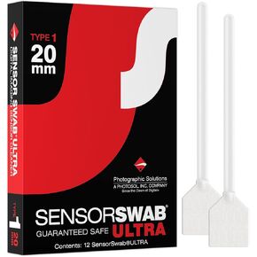 Photographic Solutions Sensor Swab Ultra 17mm Type-2 Digital Imaging Sensor Cleaner Swabs for Cleaning APS-C Mirrored or Mirrorless Cameras. Sensor Dust & Oil Remover (Pack of 12) in Kuwait
