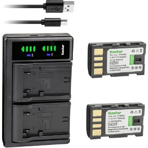 Kastar 1-Pack Battery and LTD2 USB Charger Replacement for JVC GZ-MG130EK GZ-MG130EX GZ-MG130U GZ-MG130US GZ-MG131 GZ-MG131EK GZ-MG131EX GZ-MG131US GZ-MG132 GZ-MG132EK GZ-MG132EX GZ-MG132US in Kuwait