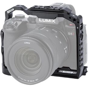 Nitze S5 II Cage for Panasonic LUMIX S5 II Camera, Built-in Top and Side NATO Rails, Cold Shoe and Arca Swiss Quick Release Plate - T-P05A in Kuwait