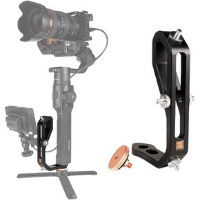 FMJ Handheld Gimbal Adapter for Mounting Monitors, Microphones, and Accessories. Compatible with DJI Ronin-S, Zhiyun Crane 2, Crane Plus, V2, Crane M, Moza Air & Many More -A Mini Dual Grip (Black) in Saudi Arabia