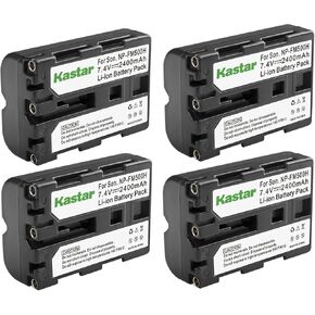 Kastar NP-FM500H Battery (4-Pack) for Sony DSLR-A100 A200 A300 A350 A450 A500 A550 A560 A580 A700 A850 A900 Alpha SLT A57 A58 A65 A65V A77 A77V A77 II A77M2 A99 A99V CLM-V55 Cameras in Kuwait