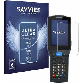 savvies Screen Protector Compatible with Unitech HT380 Protection Film Clear 6-Pack in Saudi Arabia