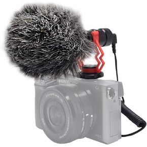 mcoplus VM-M03 Metal Shotgun Video Microphone Compact On-Camera Cardioid Directional Condenser Mini Recording Mic with Deadcat Windscreen for Smartphone DSLR Cameras and Camcorders Mac Tablet in Saudi Arabia