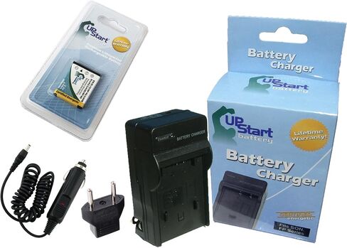 Replacement for Fujifilm FinePix Z30 Battery and Charger with Car Plug and EU Adapter - Compatible with Fujifilm NP-45 NP-45A Digital Camera Batteries and Chargers (800mAh 3.7V Lithium-Ion) in Saudi Arabia