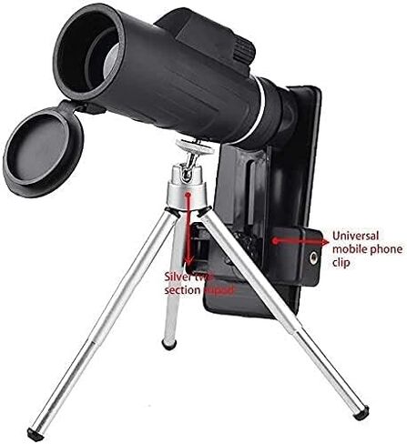 Zoom Optical HD Lens Monocular Telescope Tripod+ Clip for Universal Phone Suitable for Hunting Hiking Exploring Watching Sailing Bird Watching in Saudi Arabia