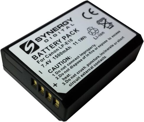 Synergy Digital Accessory Kit, Compatible with Canon EOS Rebel T100 Digital Camera Includes: SDLPE10 Battery, SDM-1539 Charger, USBM USB Cable in Saudi Arabia