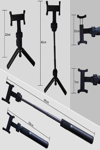 Original Xiaomi Selfie Stick Tripod Wireless Bluetooth Monopod Extendable Handheld Shutter for iPhone Android (Black) in Saudi Arabia