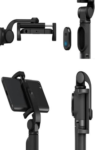 Original Xiaomi Selfie Stick Tripod Wireless Bluetooth Monopod Extendable Handheld Shutter for iPhone Android (Black) in Saudi Arabia