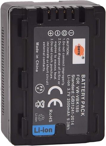 DSTE Replacement for VW-VBK180 Li-ion Battery Compatible Panasonic SDR-H100 H101 HC-V500 V700 HDC-HS80 SD90 TM80 TM90 Camera as VW-VBL090 in Saudi Arabia