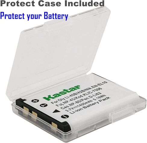 Kastar Li-42B AC Wall Battery Charger - Replacement for Olympus Stylus 550WP, 700, 710, 720SW, 725SW, 730, 740, 750, 760, 770SW in Kuwait