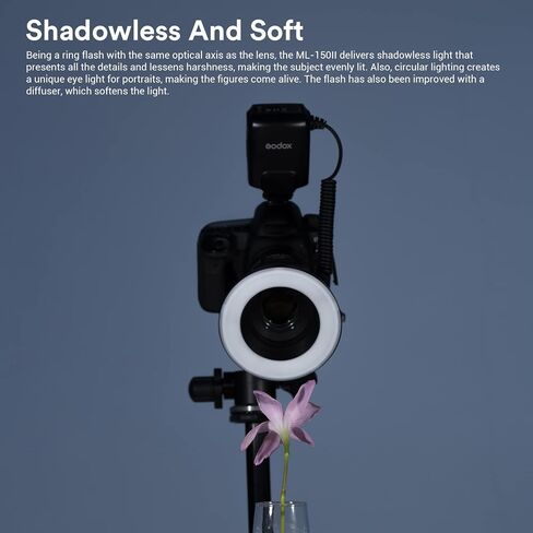 Godox ML150II Macro Ring Flash on Camera Ring Flash Light GN12 CCT 5800K±200K for Fuji, for Canon, for Nikon, for Sony, for Olympus Camera in Saudi Arabia