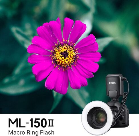 Godox ML150II Macro Ring Flash on Camera Ring Flash Light GN12 CCT 5800K±200K for Fuji, for Canon, for Nikon, for Sony, for Olympus Camera in Saudi Arabia