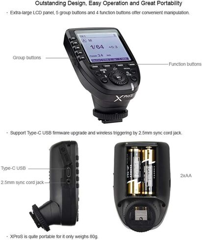 Godox AD400 Pro AD400Pro Outdoor Flash Strobe Light, Built-in Godox 2.4G System, 400ws Strong Power, 0.01~1s Recycle Time TTL Flash Monolight + Godox XPro-S Flash Trigger Compatible for Sony Camera in Saudi Arabia