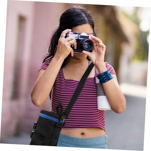 SOLUSTRE 1pc Lens Bag Camera Lens Pouch Slr Camera Lenses Camera Lens Bag Water Resistant Lens Case Polyester Pouch for Camera Lens Bag for Dslr Camera Lens Photography Bag Bag in Kuwait
