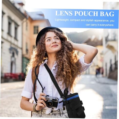 SOLUSTRE 1pc Lens Bag Camera Lens Pouch Slr Camera Lenses Camera Lens Bag Water Resistant Lens Case Polyester Pouch for Camera Lens Bag for Dslr Camera Lens Photography Bag Bag in Kuwait