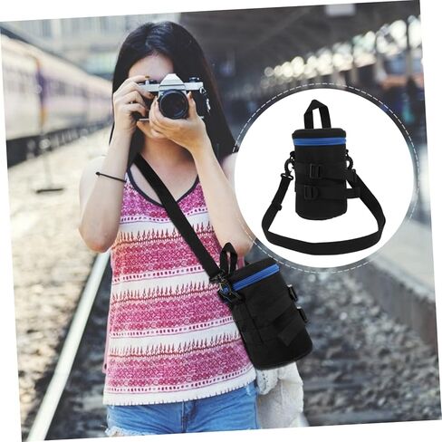 SOLUSTRE 1pc Lens Bag Camera Lens Pouch Slr Camera Lenses Camera Lens Bag Water Resistant Lens Case Polyester Pouch for Camera Lens Bag for Dslr Camera Lens Photography Bag Bag in Kuwait