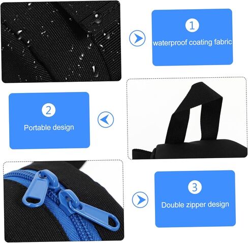 SOLUSTRE 1pc Lens Bag Camera Lens Pouch Slr Camera Lenses Camera Lens Bag Water Resistant Lens Case Polyester Pouch for Camera Lens Bag for Dslr Camera Lens Photography Bag Bag in Kuwait