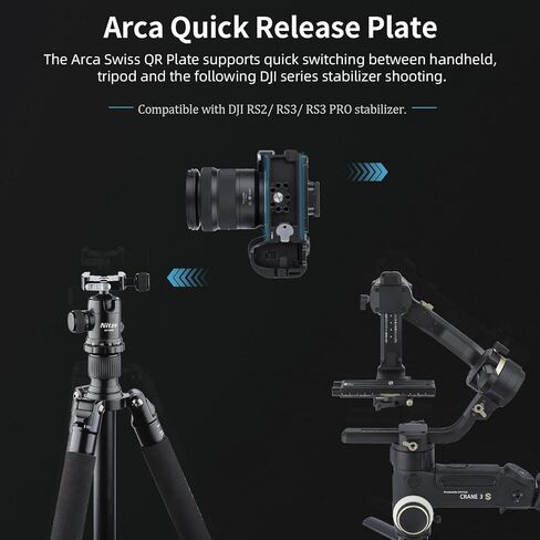 Nitze S5 II Cage for Panasonic LUMIX S5 II Camera, Built-in Top and Side NATO Rails, Cold Shoe and Arca Swiss Quick Release Plate - T-P05A in Saudi Arabia