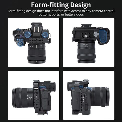 Nitze S5 II Cage for Panasonic LUMIX S5 II Camera, Built-in Top and Side NATO Rails, Cold Shoe and Arca Swiss Quick Release Plate - T-P05A in Saudi Arabia