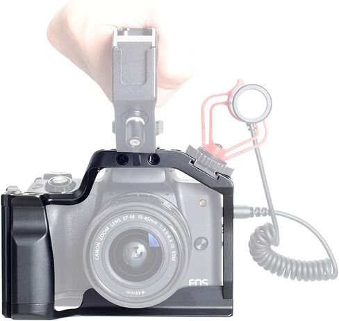 Hersmay EOS M50 Mark II Camera Cage for Canon EOS M50II M50 M5 Mirrorless Vlogging Camera Kit with Cold Shoe,Handle Locating Holes,Multiple 1/4" 3/8" Screw Holes in Kuwait